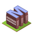 isometric building letter m form vector image vector image