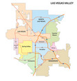 las vegas valley road and administrative map vector image