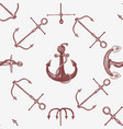 seamless pattern with engraved hand drawn vector image vector image
