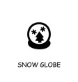 snow globe flat icon vector image