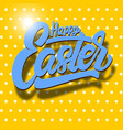 happy easter lettering phrase on dotted vector image vector image