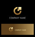 letter c digital technology gold logo vector image vector image