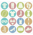 white icons lady clothes vector image vector image