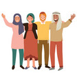 arabs and jews being friends vector image vector image