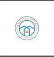circle real estate logo house logo home logo vector image