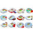 russian stadium world cup icons vector image vector image