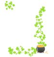 st patricks pattern corner vector image