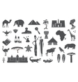 traditional symbols of africa vector image vector image