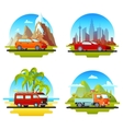colorful cars set vector image