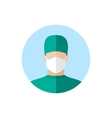 doctor flat style icon vector image vector image