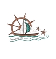 label marine theme vector image