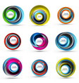 spiral swirl flowing lines 3d abstract icon vector image vector image