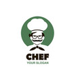 moustached chef icon vector image
