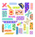 set of bright scotch tape vector image