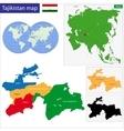 tajikistan map vector image