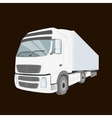white delivery truck isolated vector image