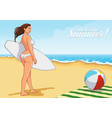 beach girl on vector image vector image