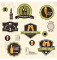 beer badges and labels in vintage style design vector image