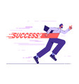 business success or career achievement leadership vector image