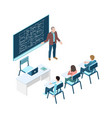 isometric university classroom vector image vector image