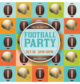 american football party pattern invitation vector image vector image