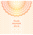 elegant background with lace ornament vector image