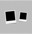 photo frame white plastic border on a transparent vector image vector image