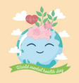 world mental health poster vector image vector image