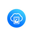cloud data storage hosting icon vector image