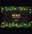 festive christmas and new year 2020 vector image vector image