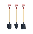 set shovel spade flat tool icon logo vector image vector image