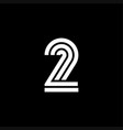 triple double line number logotype 2 vector image