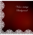 abstract square lace frame with paper swirls vector image