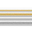 gold and silver ropes twisted twines vector image vector image