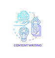 content writing blue gradient concept icon vector image vector image