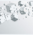 3d floating cubes boxes abstract background vector image