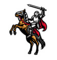 Knight with armored horse Royalty Free Vector Image