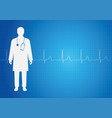 medical background with doctor vector image vector image
