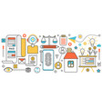 smart home technology internet tech system vector image vector image