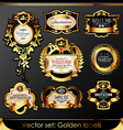 golden labels vector image