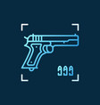 gun concept colored icon in outline style vector image
