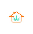 house cannabis leaf logo vector image