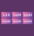 isometric infographics bar chart graph with 3 vector image