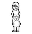 boy and mother cartoon design vector image