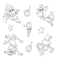crazy christmas set vector image