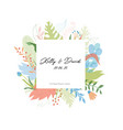 floral greeting card template vector image