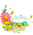 flowers spring season heading vector image