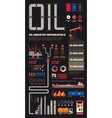 oil industry infographics set with pipeline brush vector image