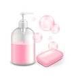 soap and bubbles isolated on white vector image vector image