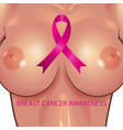breast cancer awareness ribbon vector image
